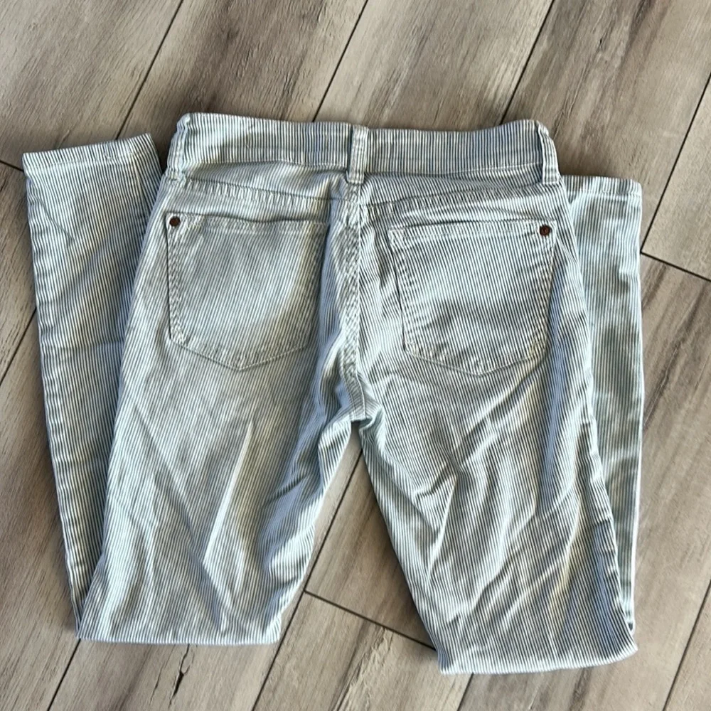 Anthropologie Pilcro mid rise skinny pinstripe jeans size 25